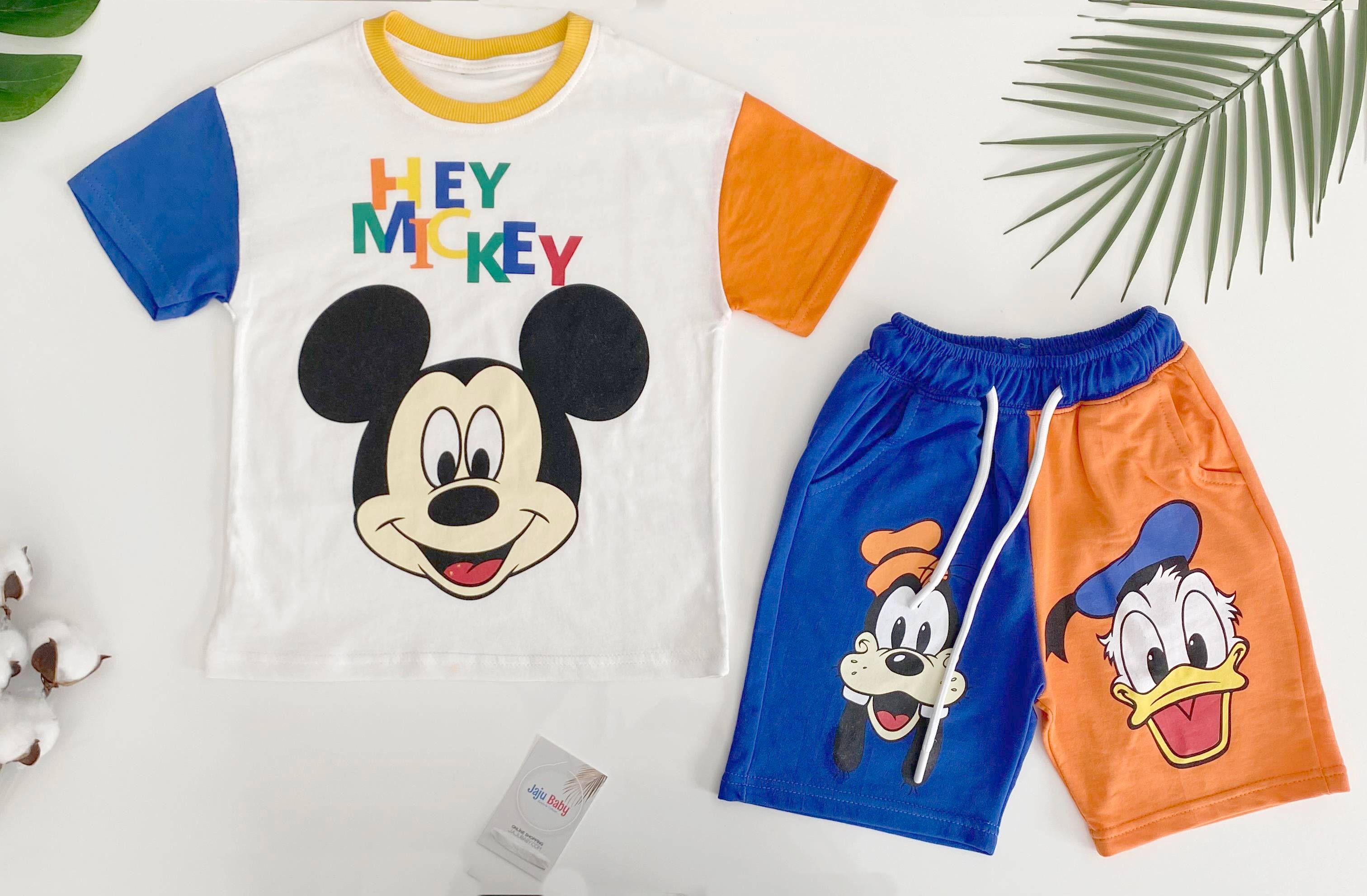 Jaju Baby Unisex Çocuk Hey Mickey Baskılı Alt Üst Takım