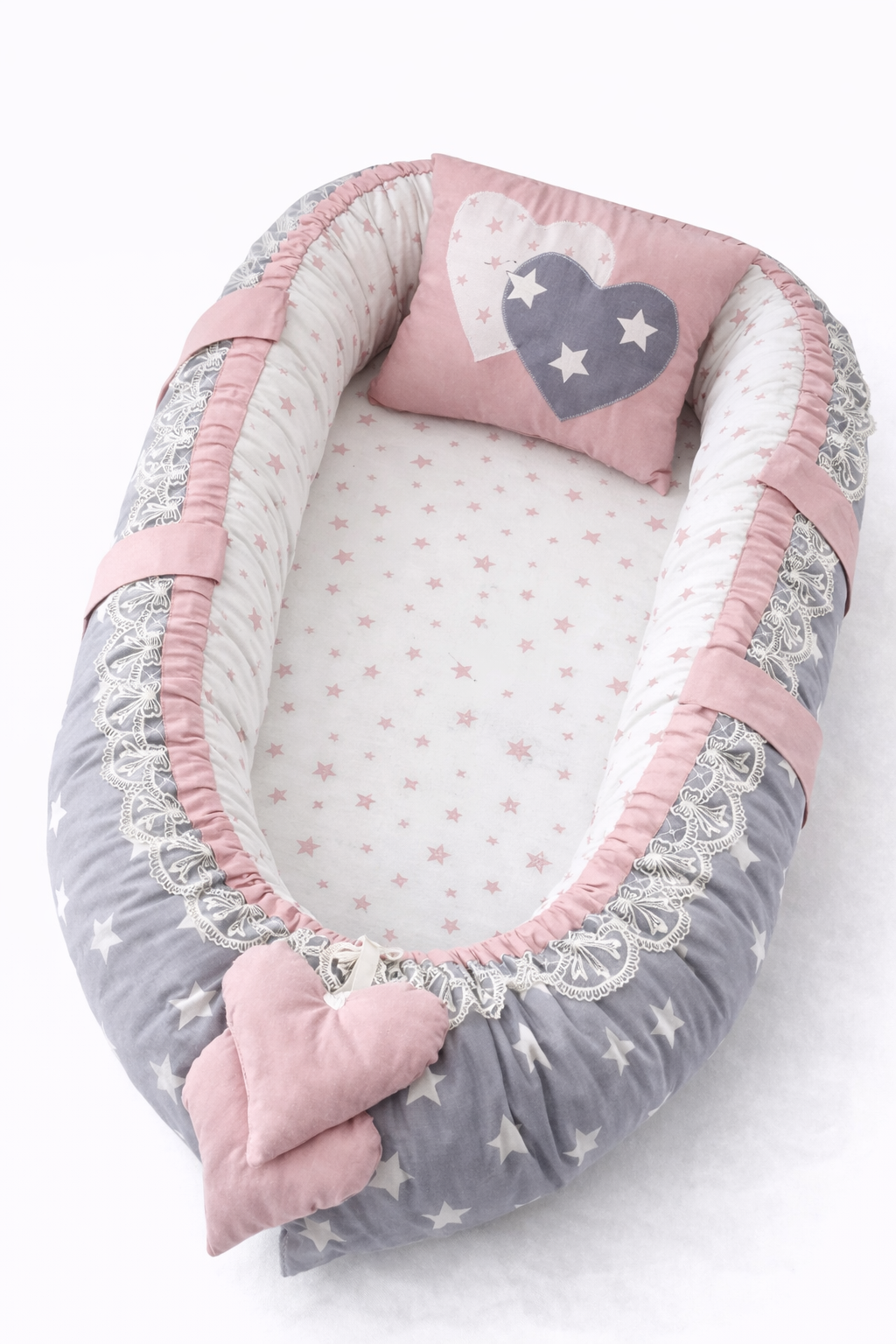 Jaju Babynest Gri Yıldızlı Ortopedik Baby Nest