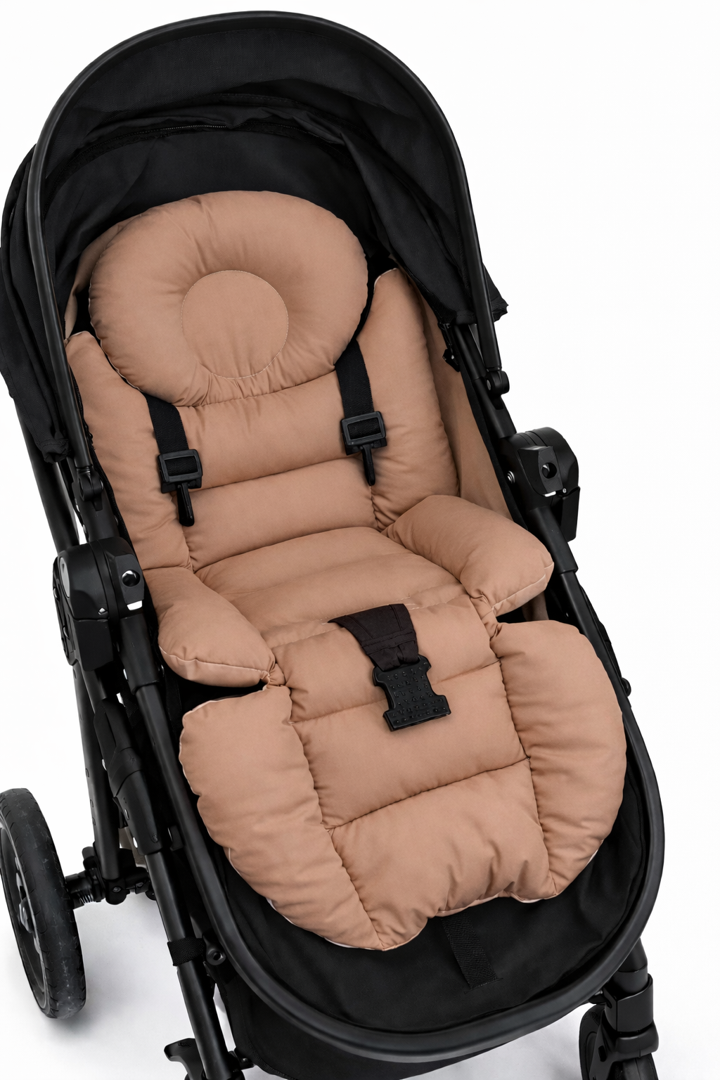 Kahverengi Lüks Bebek Arabası Minderi – Ergonomik Destekli – 80 x 38 cm