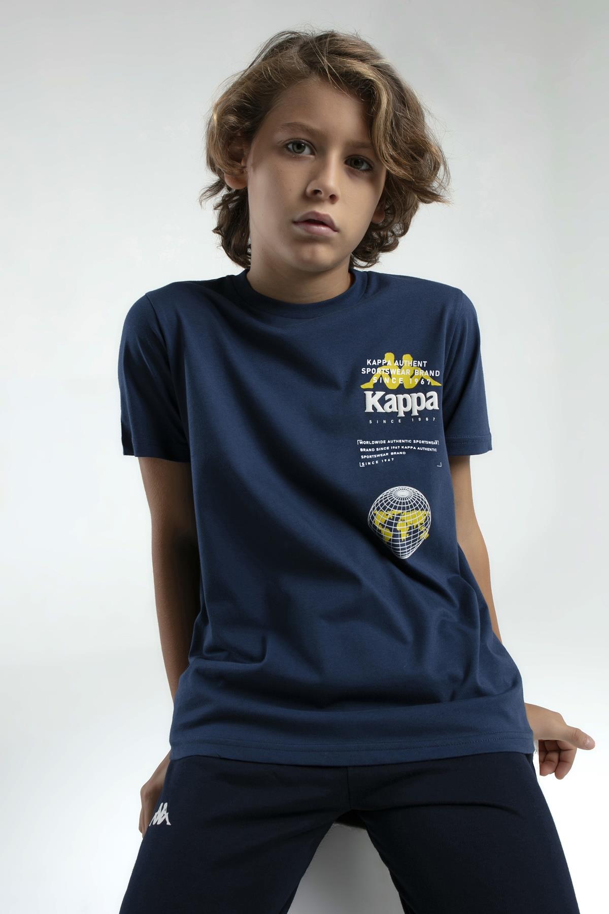 Kappa Erkek Çocuk Koyu İndigo T-Shirt 38257KW 