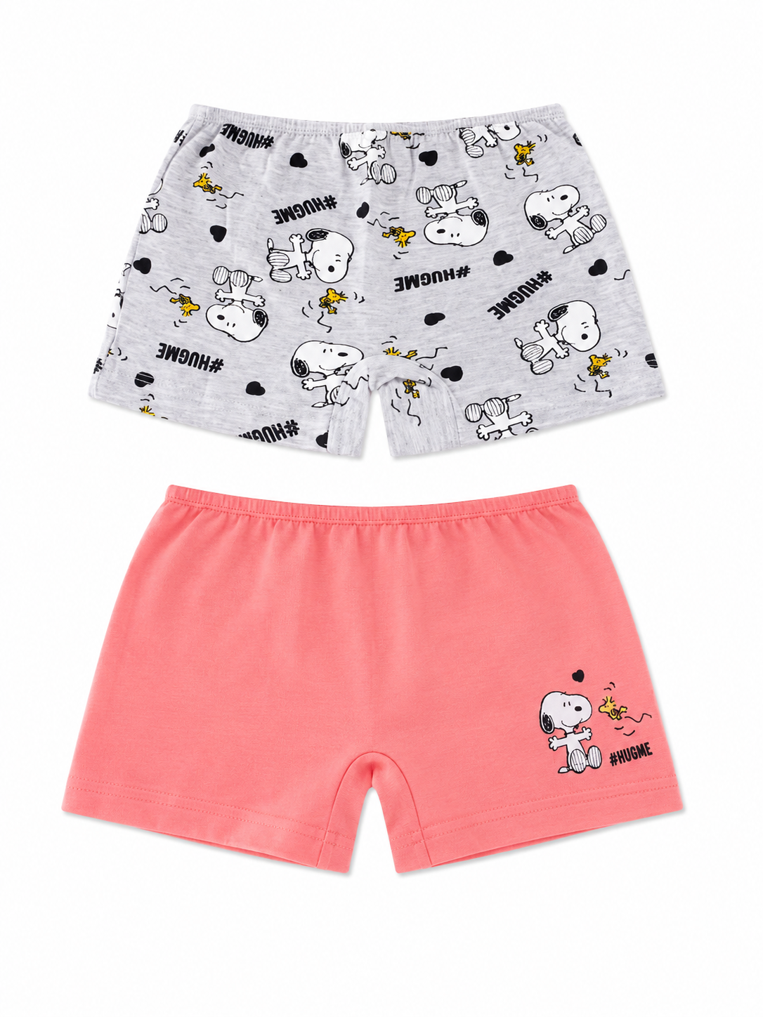 Kız Çocuk 2'li Snoopy Desenli Boxer Külot Pamuklu İç Giyim