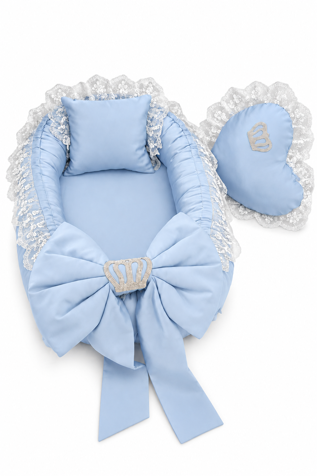 Mavi Bebek Mevlüt Seti & Bebek Takı Yastığı - Güvenli Babynest