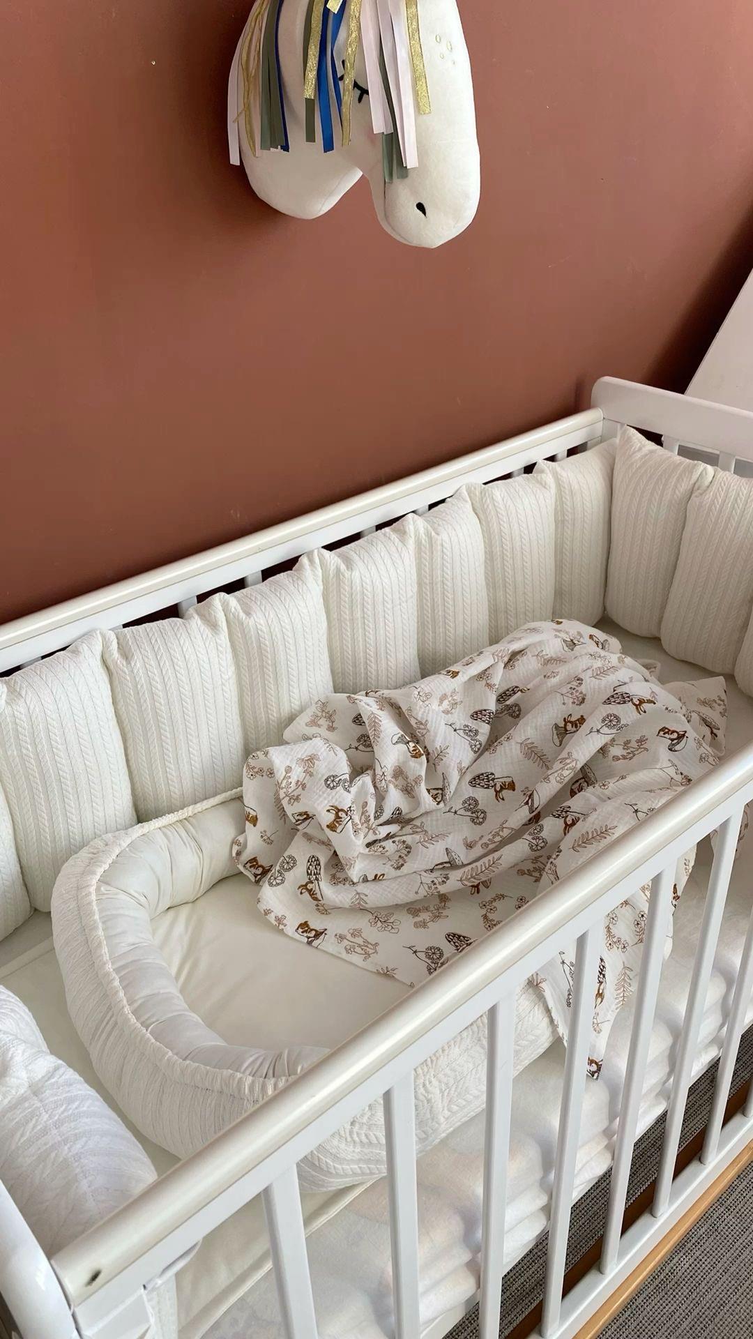 Special Beyaz Renk Örgü Kumaş Kenar Koruyucu Özel Ölçü Beşik Kenar Koruma