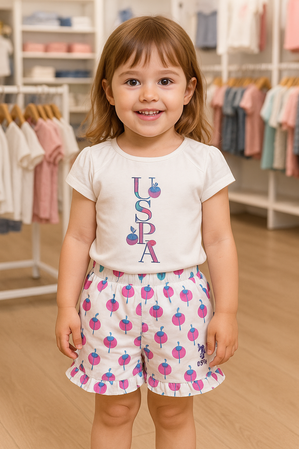 U.S. Polo Assn. Kız Bebek BEYAZ - Süprem - 2 li Takım USB2410 - V1