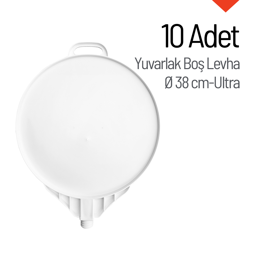 10 Adet Ultra Yuvarlak Boş Levha 38 cm 