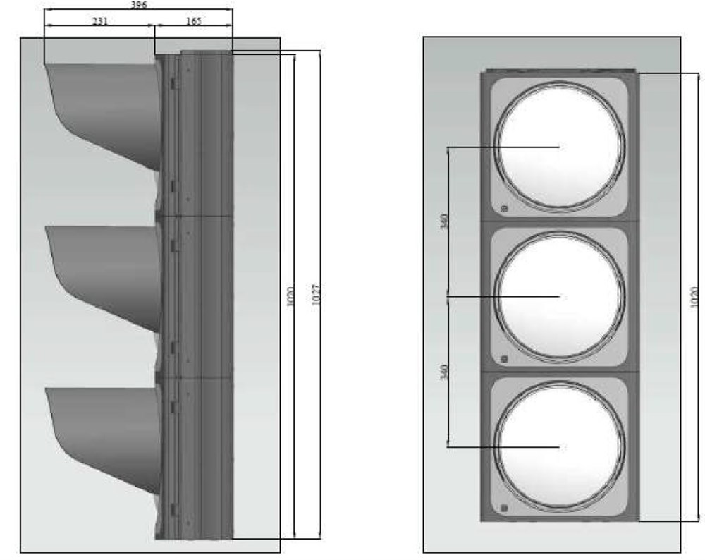 300 mm Power Ledli Oto Sinyal Verici, Trafik Lambası