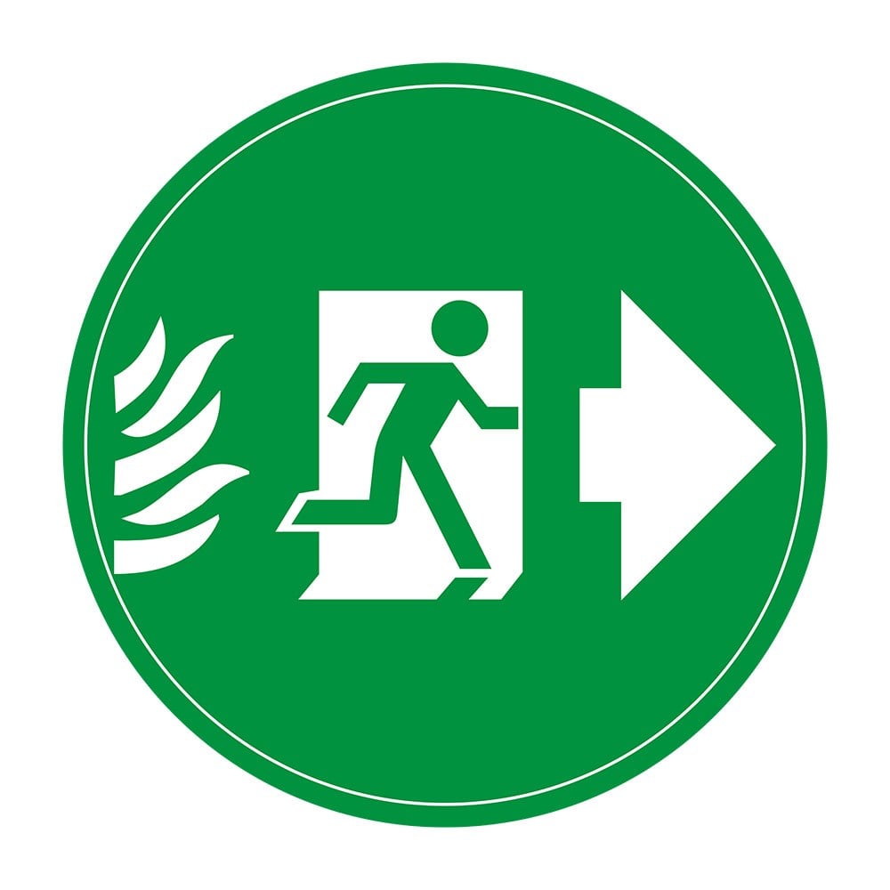 Acil Çıkış Sağ Zemin İşaretleme EtiketiZemin İşaretleme