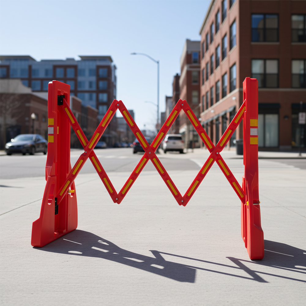 Accordion Barrier  Red 2300 x 110 mm