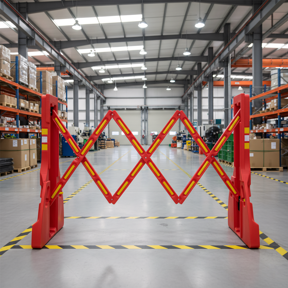 Accordion Barrier  Red 2300 x 110 mm