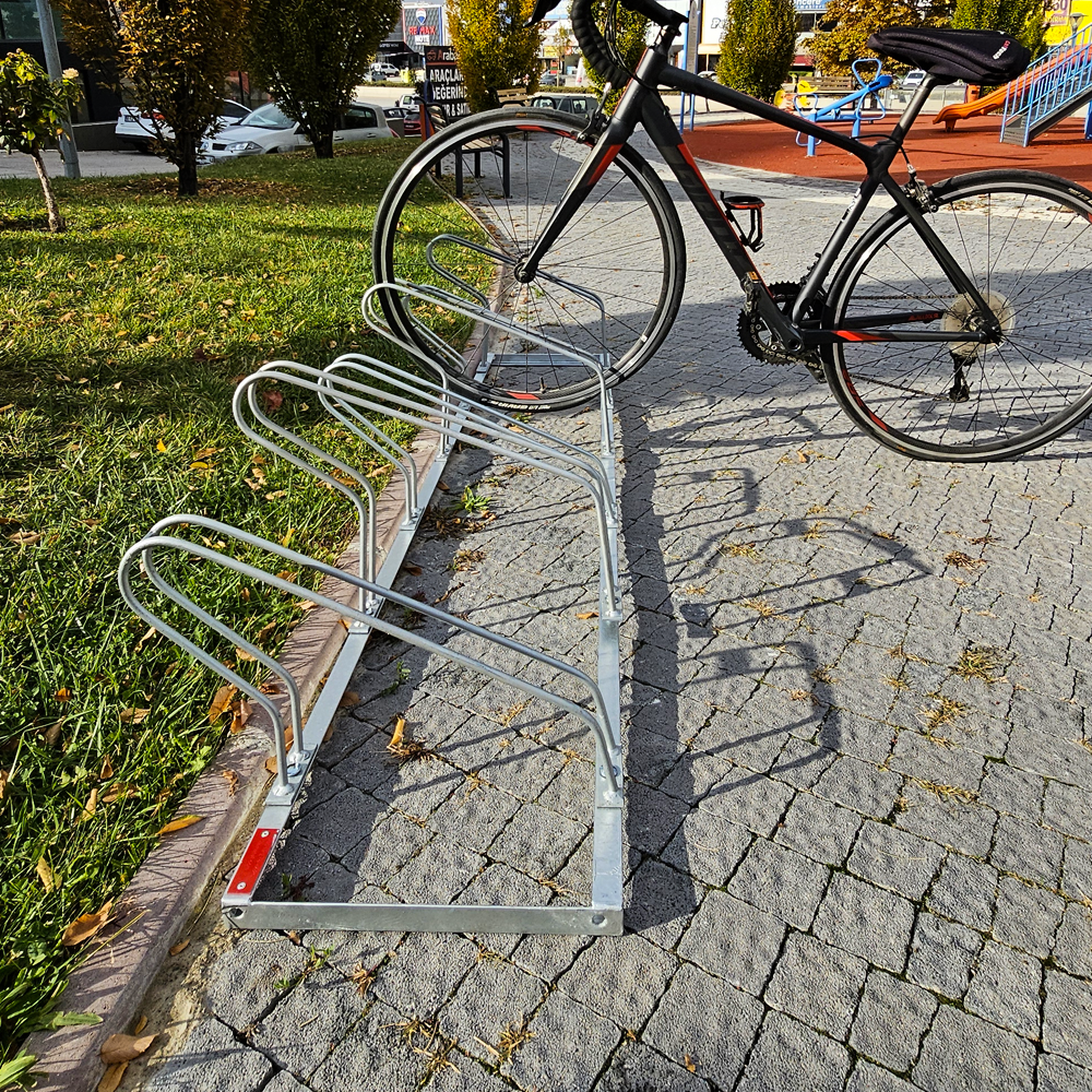 Bisiklet Park Yeri Altılı Galvaniz EKO, Park Demiri 210 x 40 cm