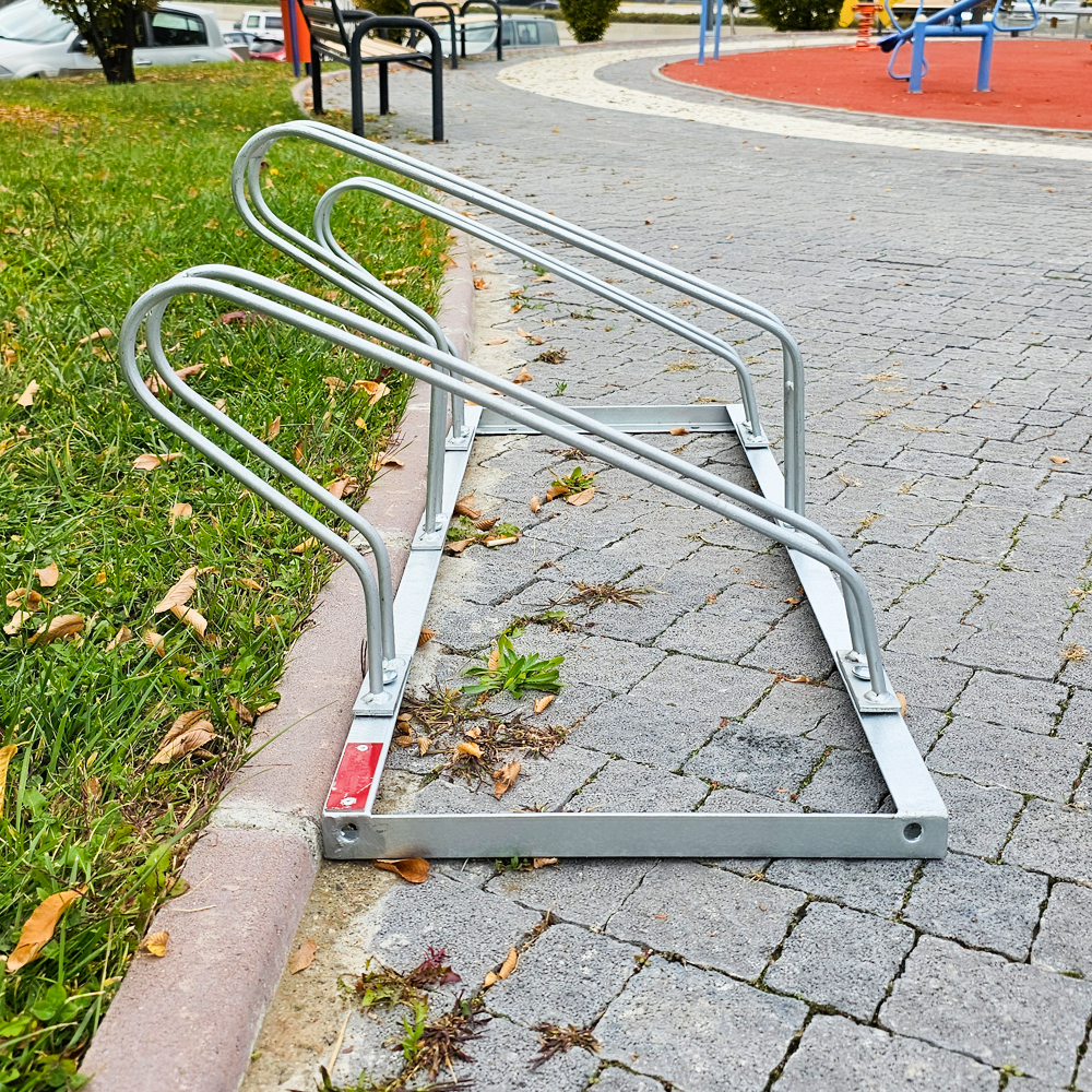 ECO 3- Bike Rack Galvanized Metal 40 x105 cm