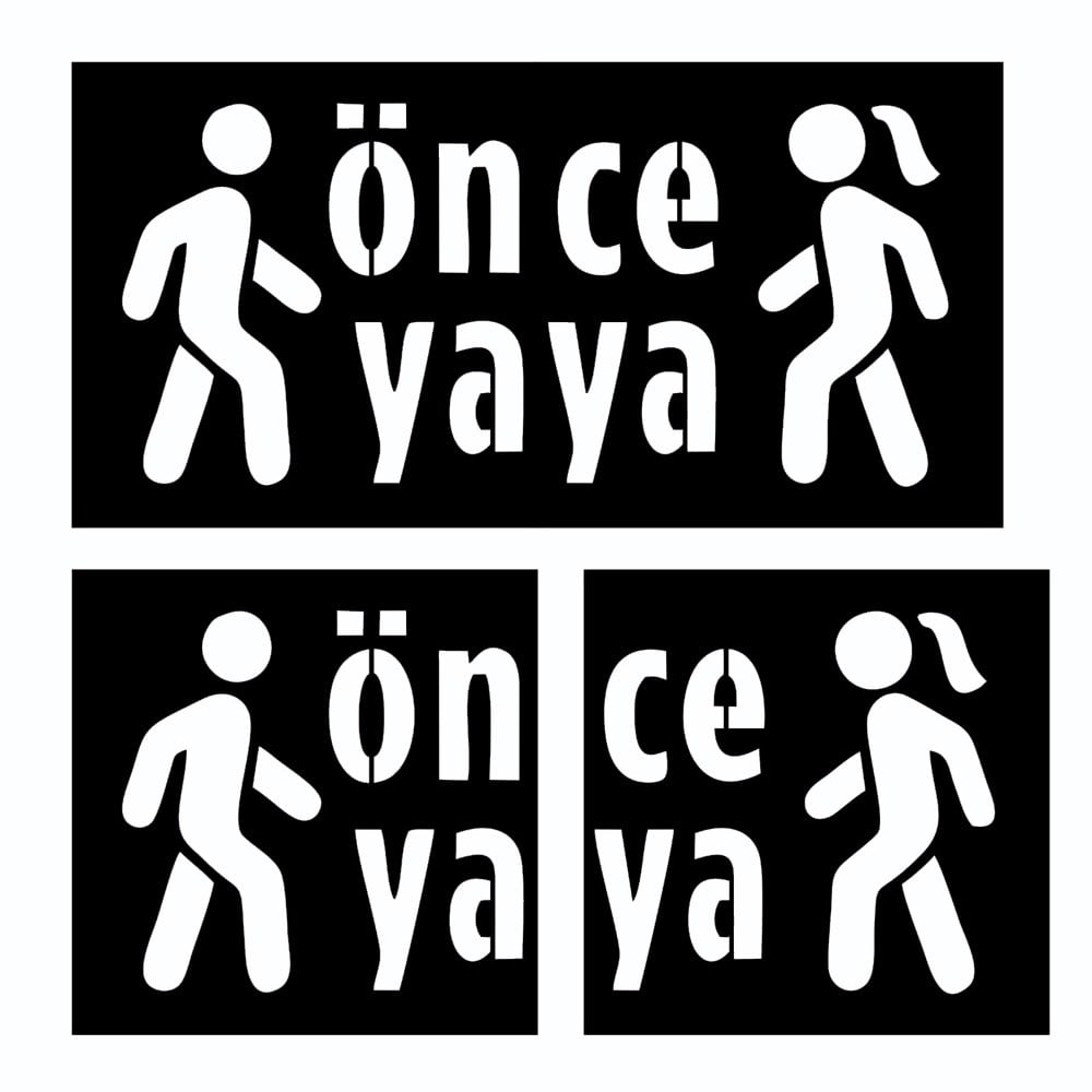 Boyama Şablonu İkili Önce Yaya Alüminyum 100x200cm