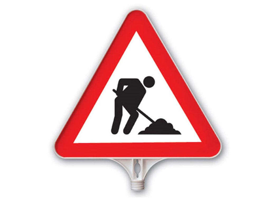 Çalışma Var Üçgen Levha Çift Taraflı Baskı