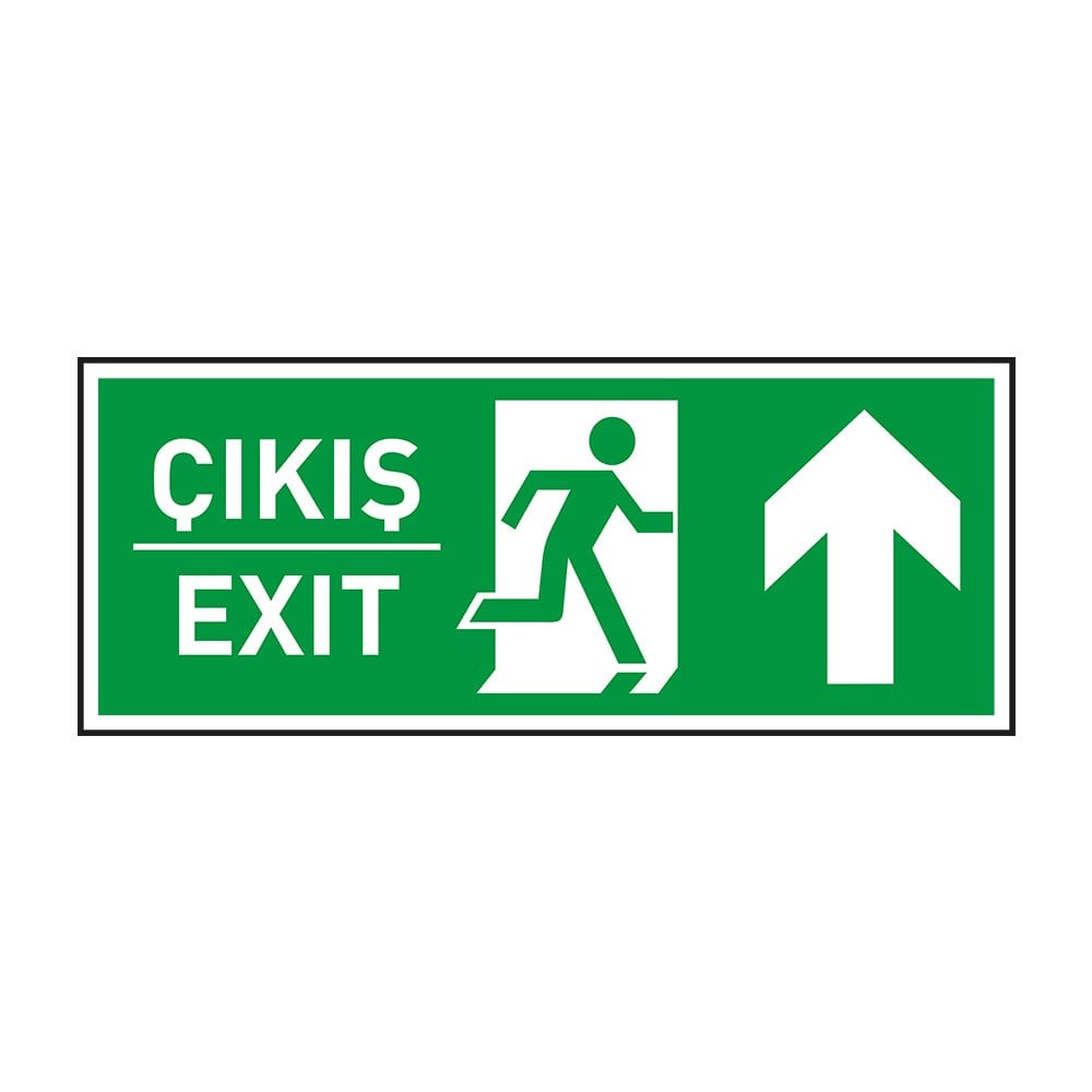 Çıkış Exit Yukarı Ok FotolümenliAcil Çıkış Levhaları