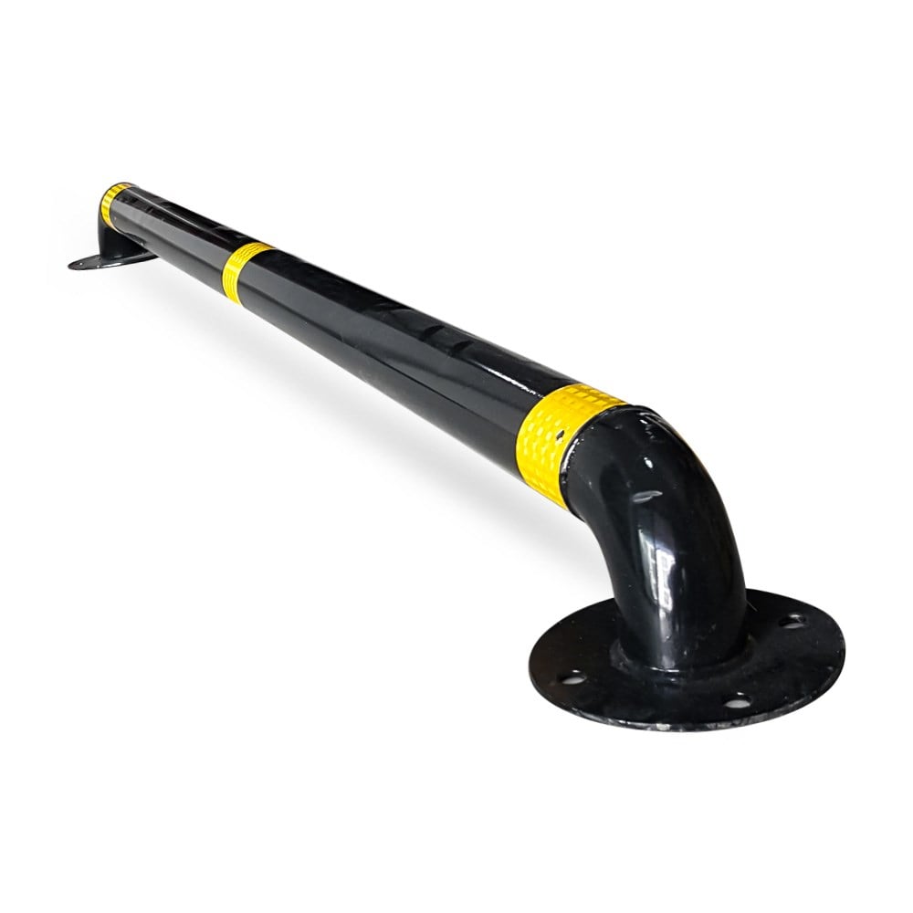 Yellow/Black Metal Car Stopper 180x10 cm 60 mm