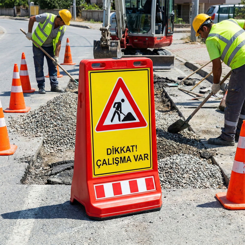 Dikkat Çalışma Var Uyarı Dubası 90 cm