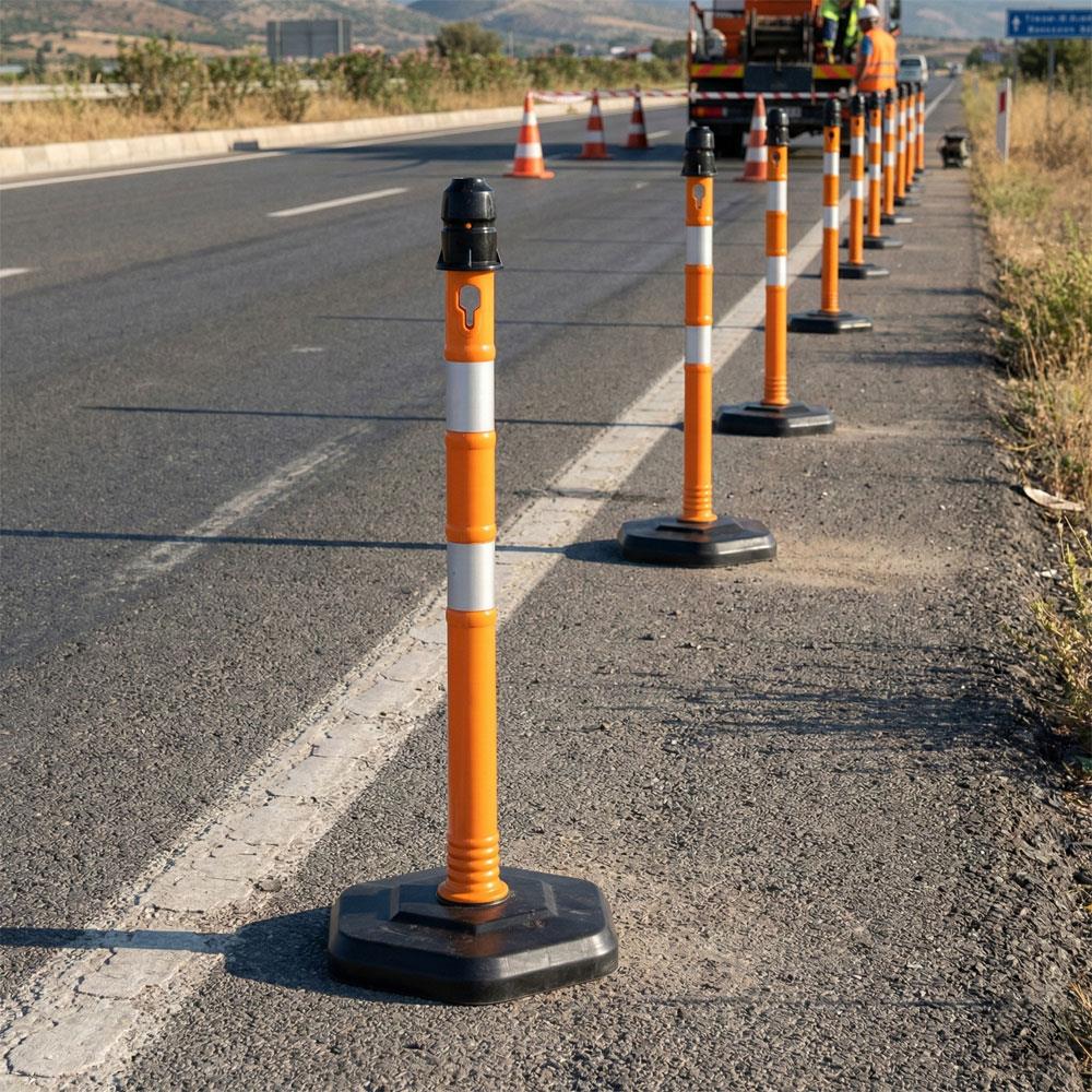 Delineator Post with Reflective Collar 63 x 1000 mm (Yellow)