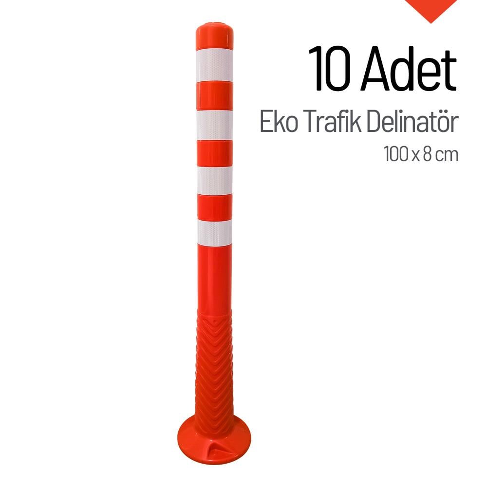Eko Trafik Delinatör 100 x 8 cm, Esnek Duba 10 Adet