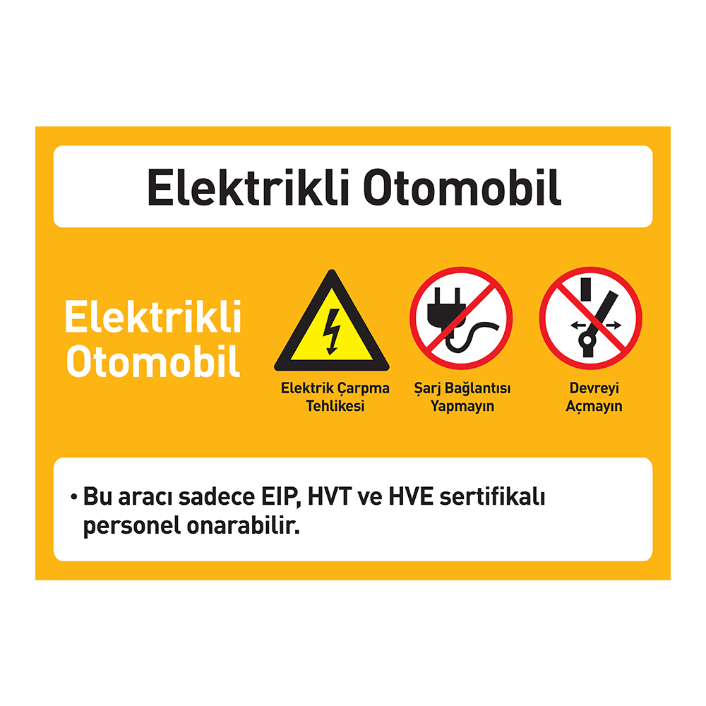 Elektrikli Otomobil LevhasıElektrikli Araç Levhaları