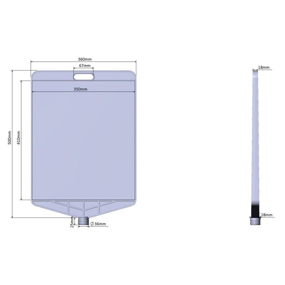 Engelli Park Yeri Dikdörtgen Levha Çift Taraf Baskı