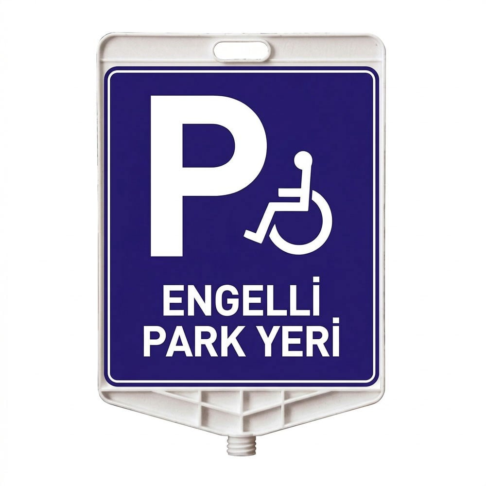 Engelli Park Yeri Dikdörtgen Levha Çift Taraf Baskı