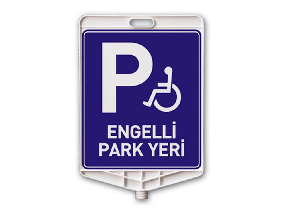 Engelli Park Yeri Dikdörtgen Levha Çift Taraf Baskı