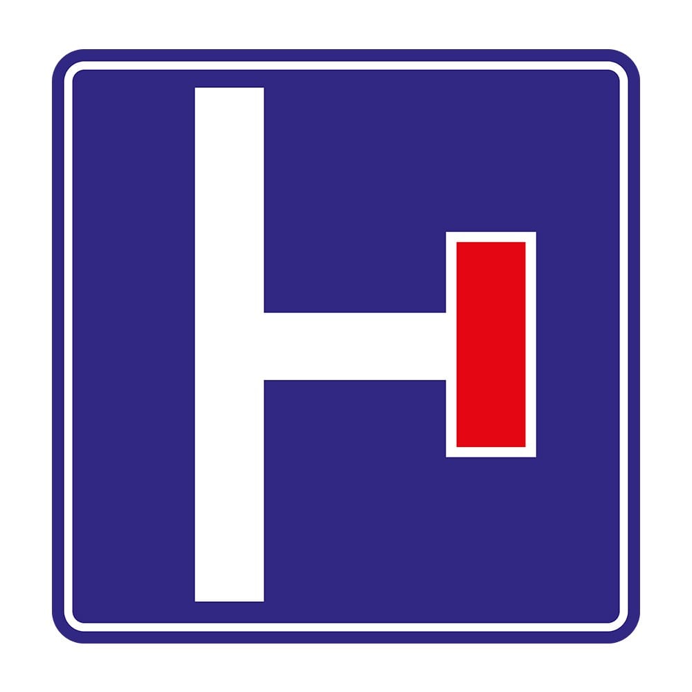 Girişi Olmayan Yol Kavşağı Levhası B-2aBilgi İşaretleri