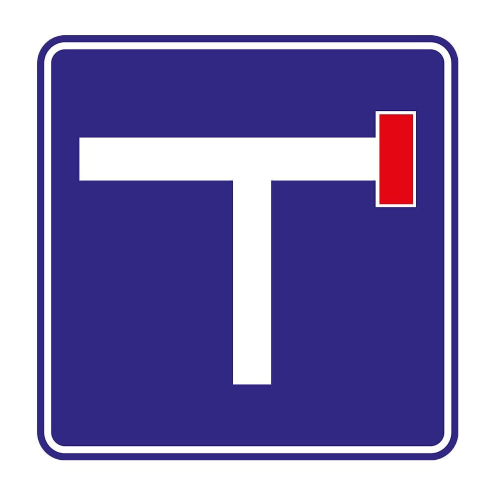 Girişi Olmayan Yol Kavşağı Levhası B-2d