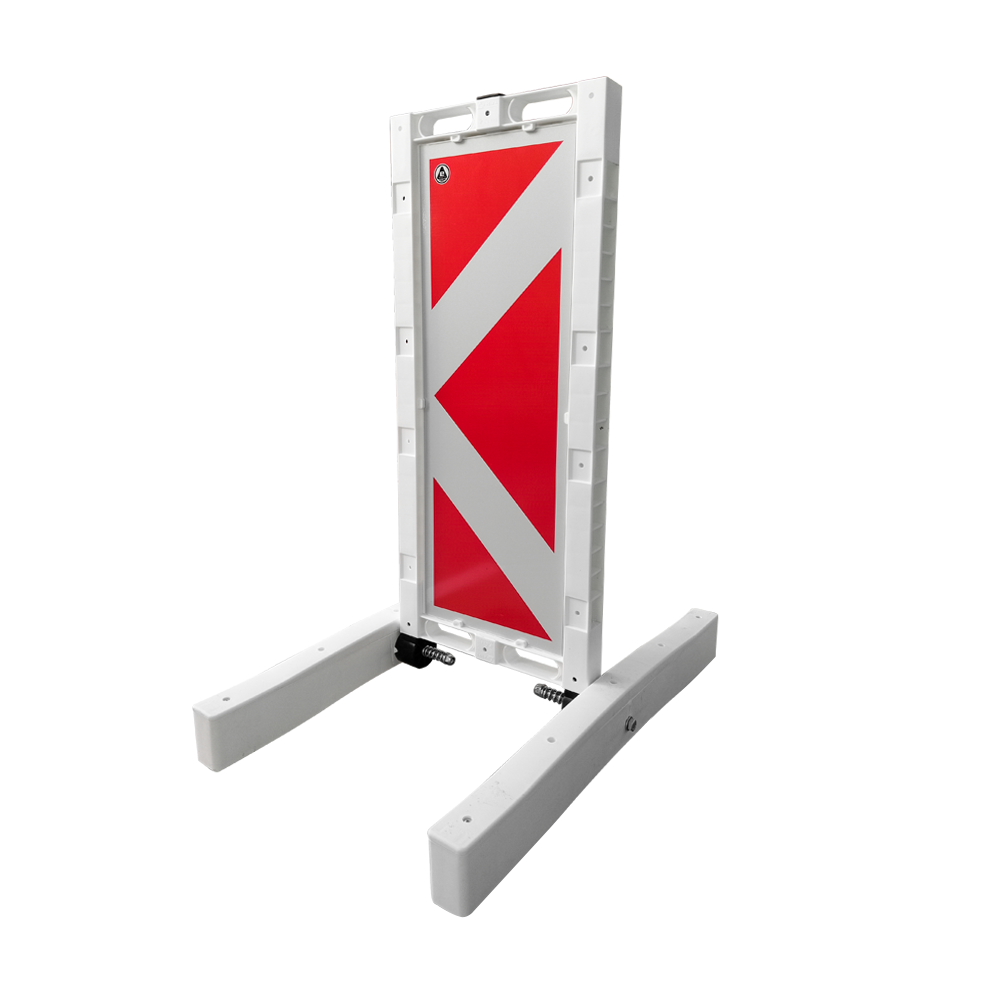Foldable Barrier with Warning Sign 420 x 1100 mm