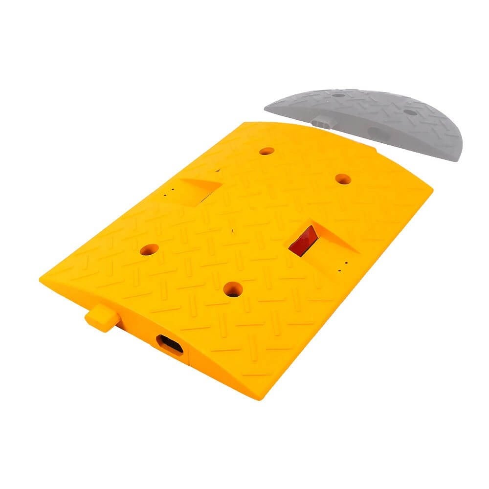Yellow PVC Compund Speed Bump 50 x 40 x 4 cm
