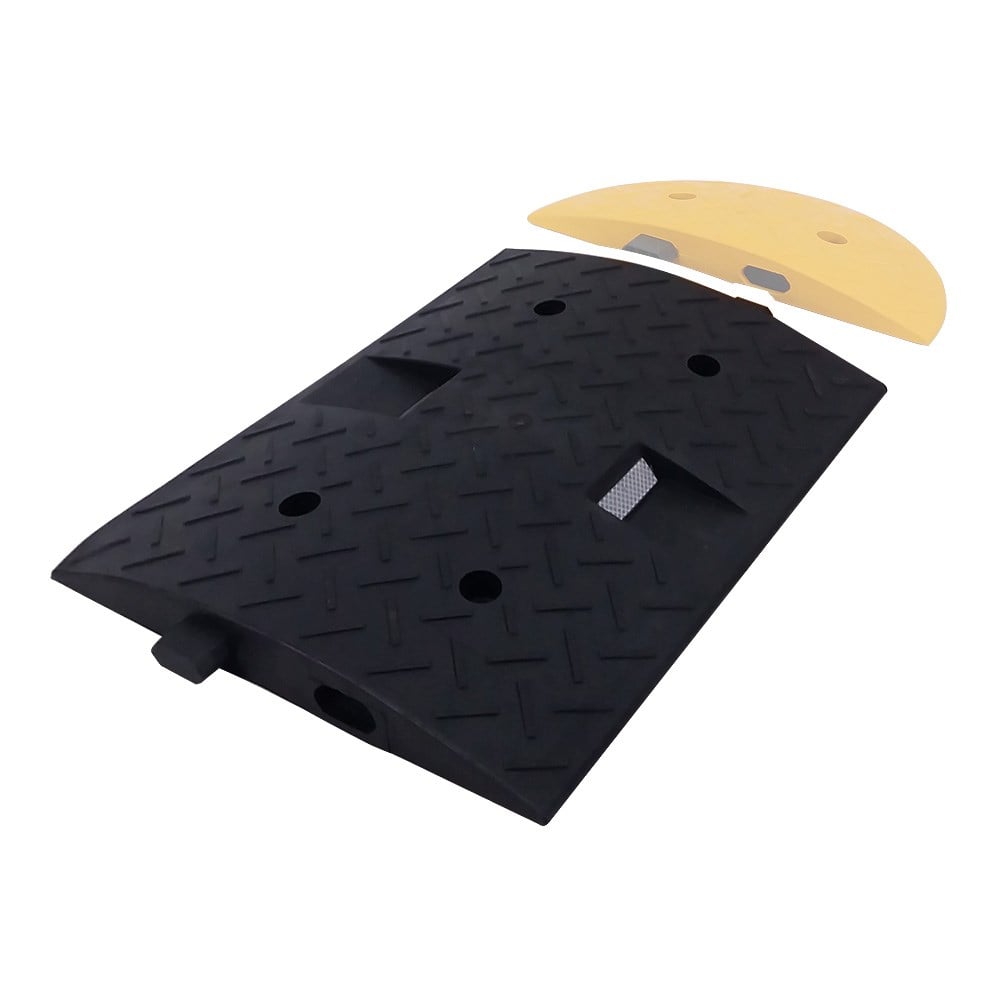 Yellow PVC Compund Speed Bump 50 x 40 x 4 cm