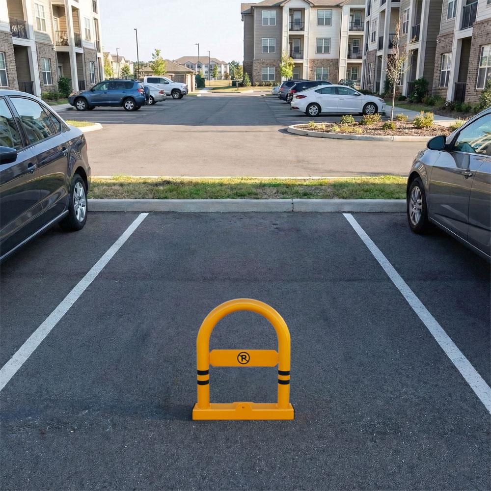 Kilitli Otopark Direği 50 cm, Yatar U Tip Park Bariyeri (Asma Kilit Hariç)