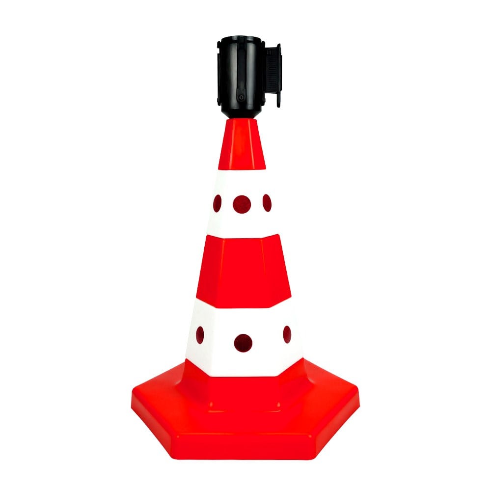 Klasik Kedi Gözlü Trafik Konisi 50 cm - Ağırlıksız Trafik Dubası