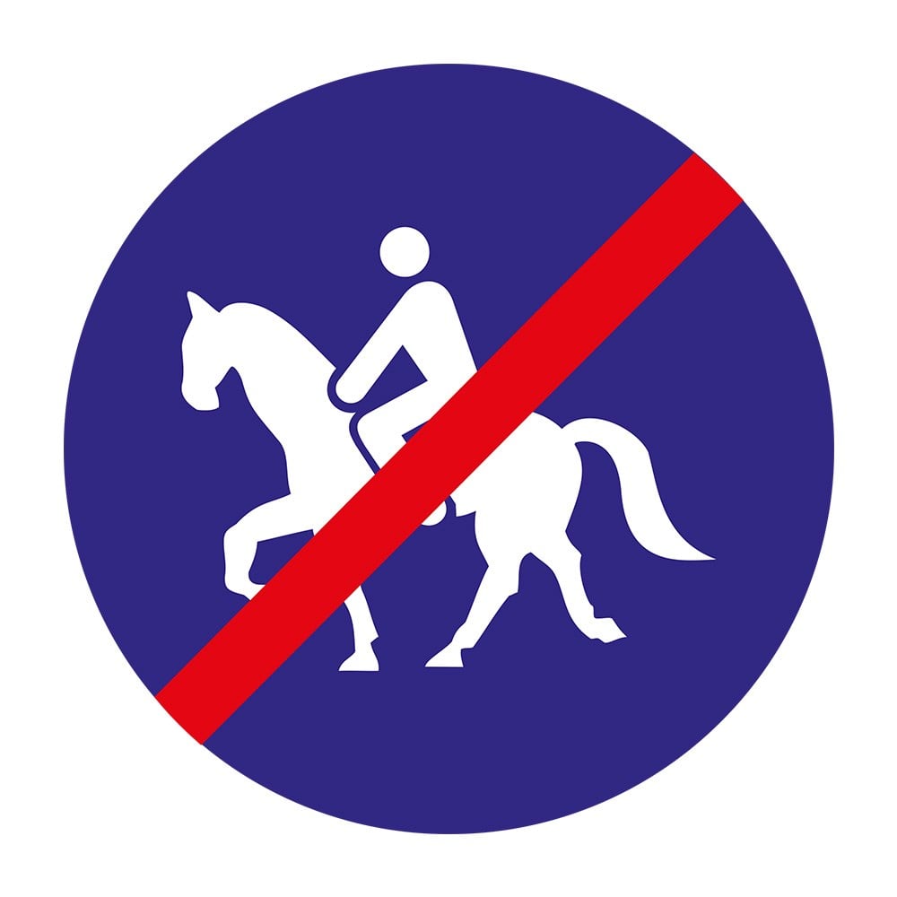 Mecburi Atlı Yolu Sonu Levhası TT-40bTrafik Tanzim İşaretleri