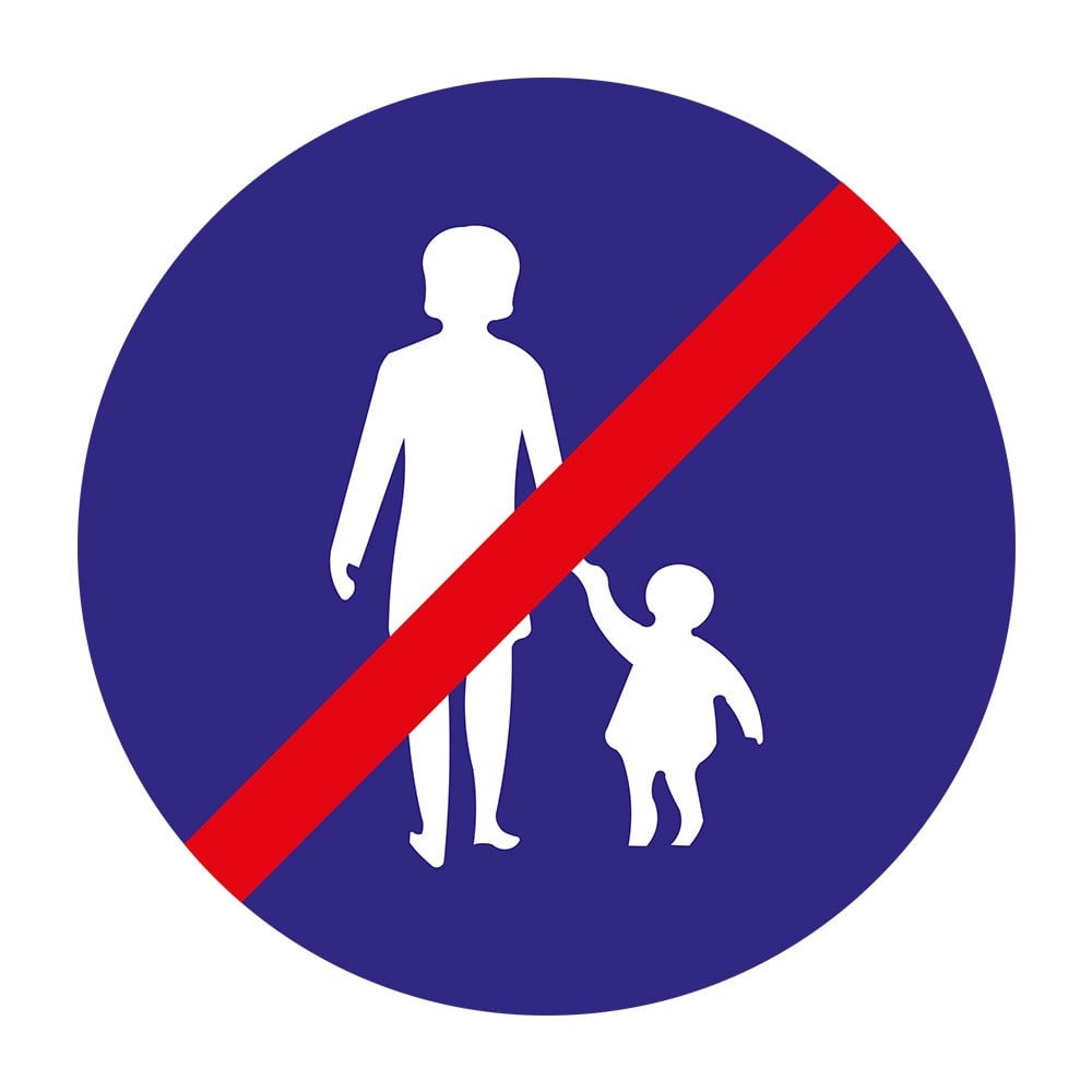 Mecburi Yaya Yolu Sonu Levhası TT-39b