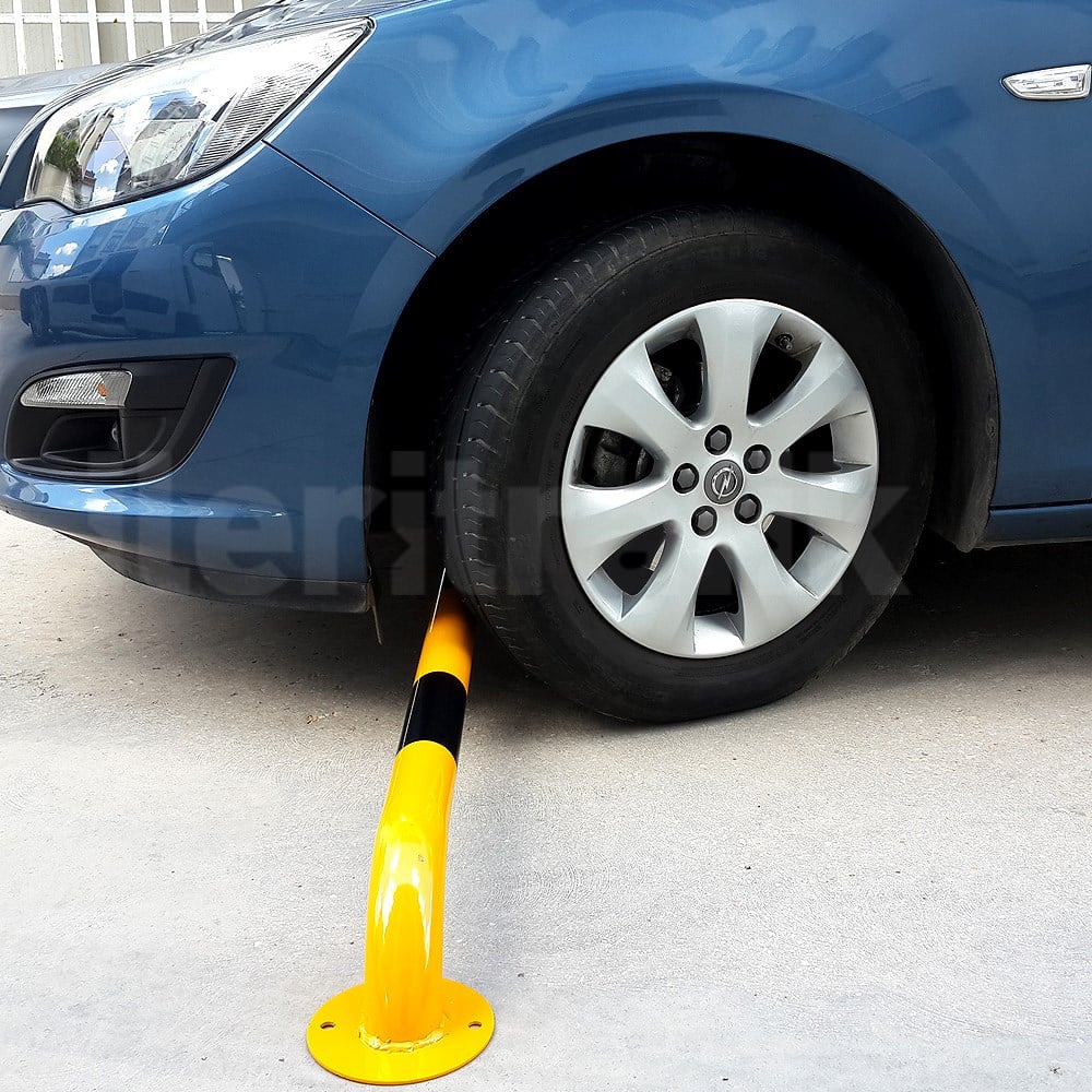 Yellow Metal Car Stopper 200 x 13 cm 60 mm