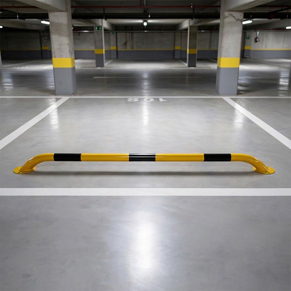 Yellow Metal Car Stopper 200 x 13 cm 60 mm