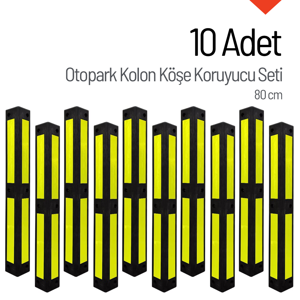 Otopark Köşe Kolon Koruyucu, Koruma 10lu Set