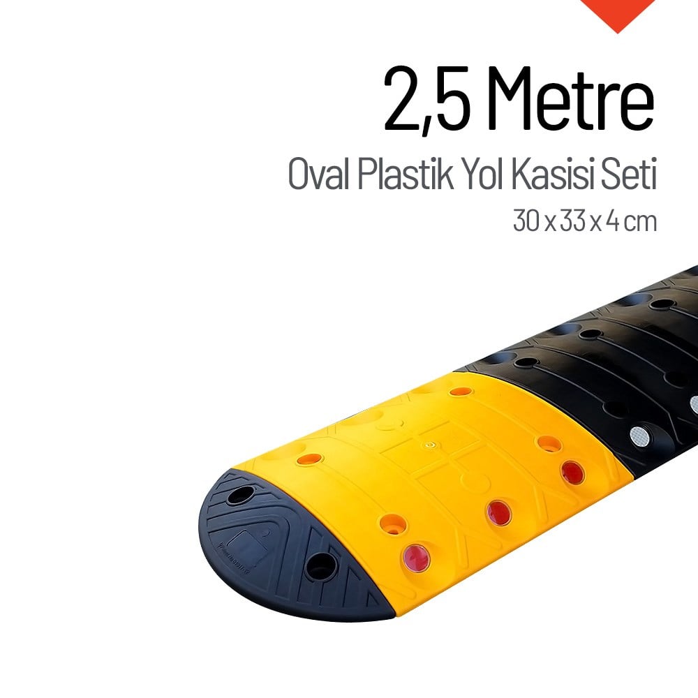 Oval Plastik Yol Kasisi Kapaklı Set - 2,5 Metre