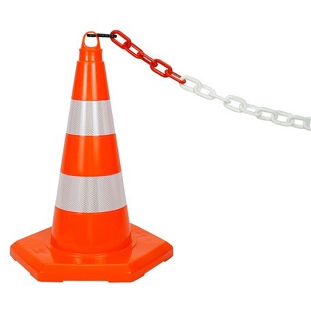 Plastik Zincir Kırmızı-Beyaz 5 m