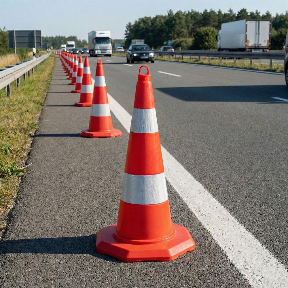 PVC Traffic Cone with 2 Reflective Collars 70 cm