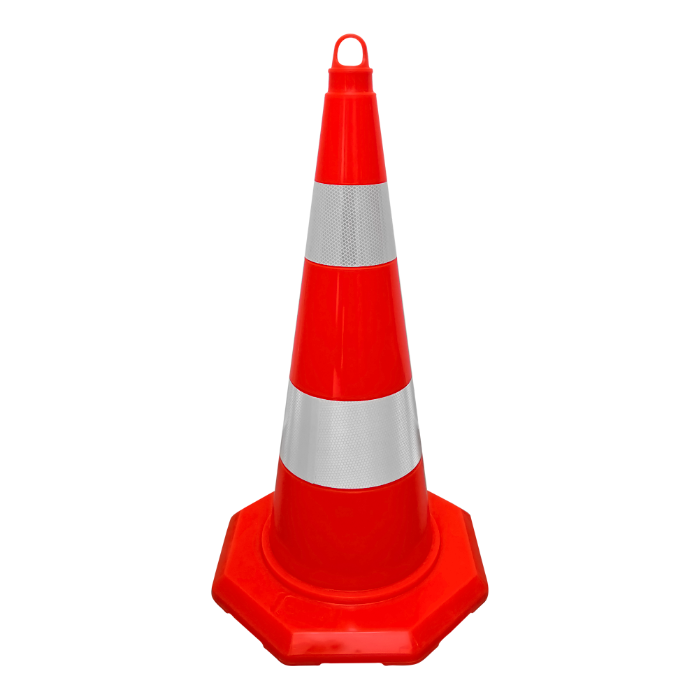 PVC Traffic Cone with 2 Reflective Collars 70 cm