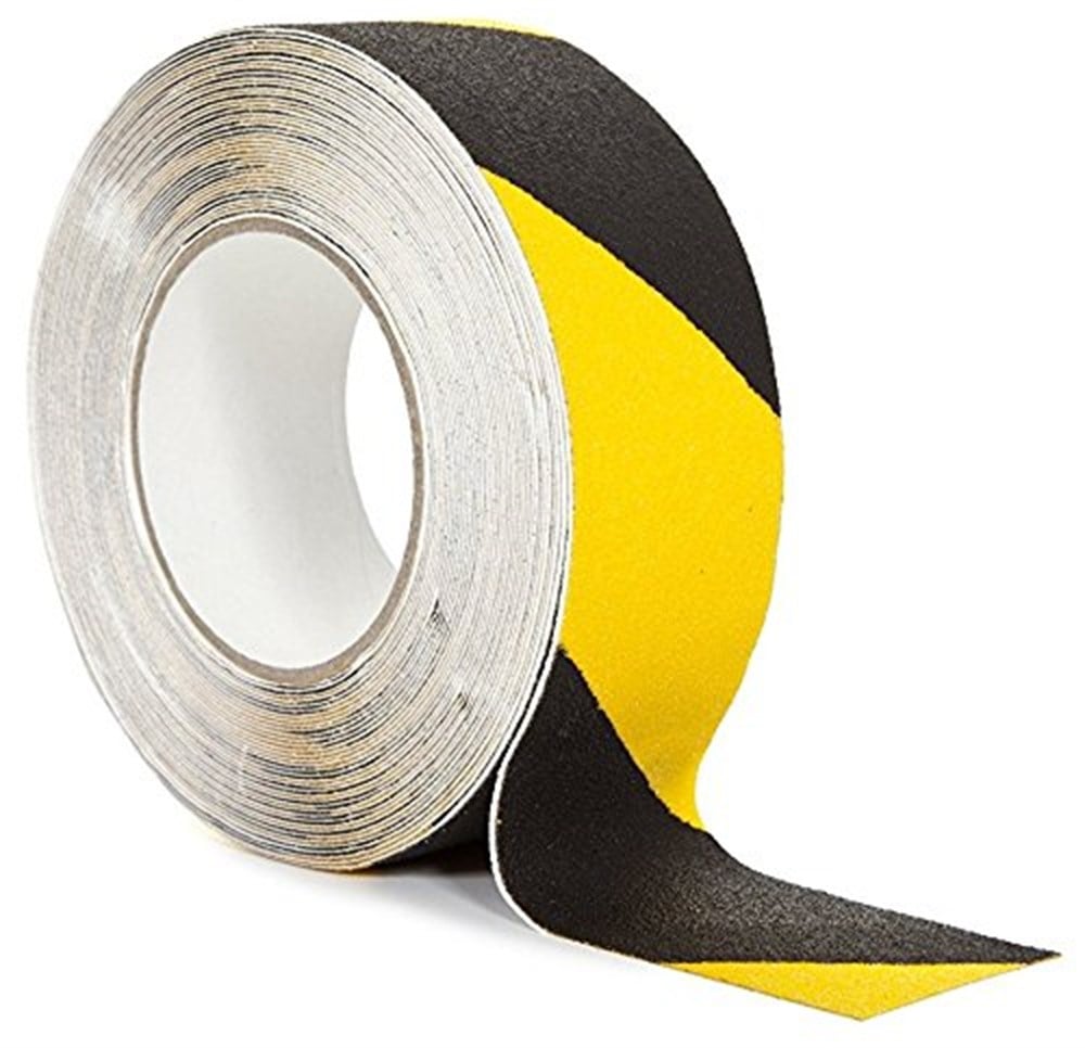 Sarı-Siyah Kaydırmaz Bant 5 cm x 25 mKaydırmaz Bant