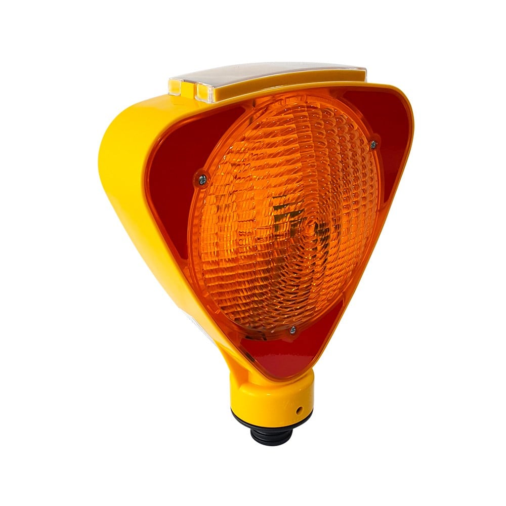 Solar LED Barricade Flasher – Yellow