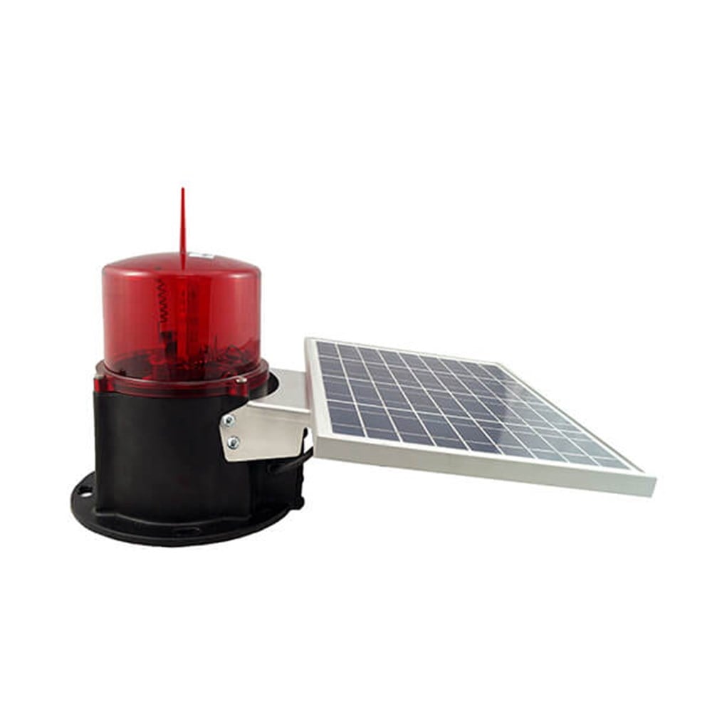 Güneş Enerjili Uçak İkaz Lambası Uzaktan Kumandalı