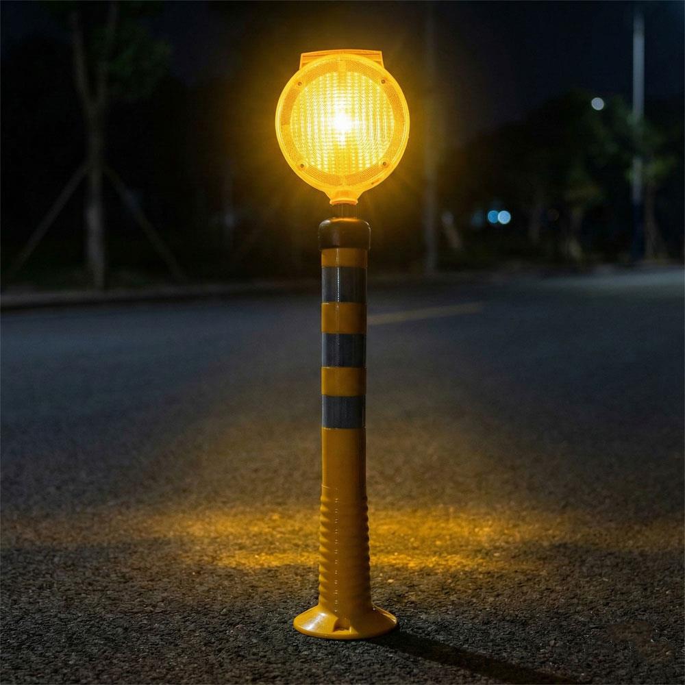 Solar Yuvarlak Çift Taraflı Flaşör (Sarı)