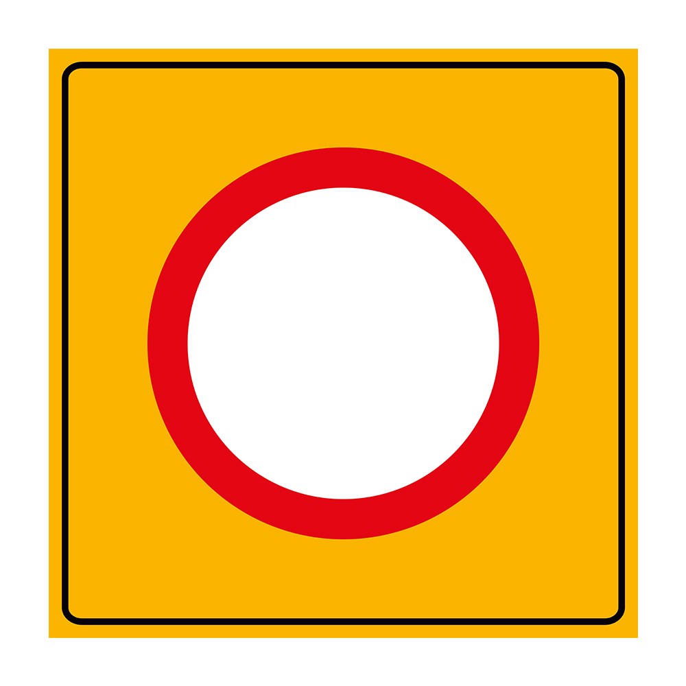 Taşıt Trafiğine Kapalı Yol Levhası 90x90 cm TT-5