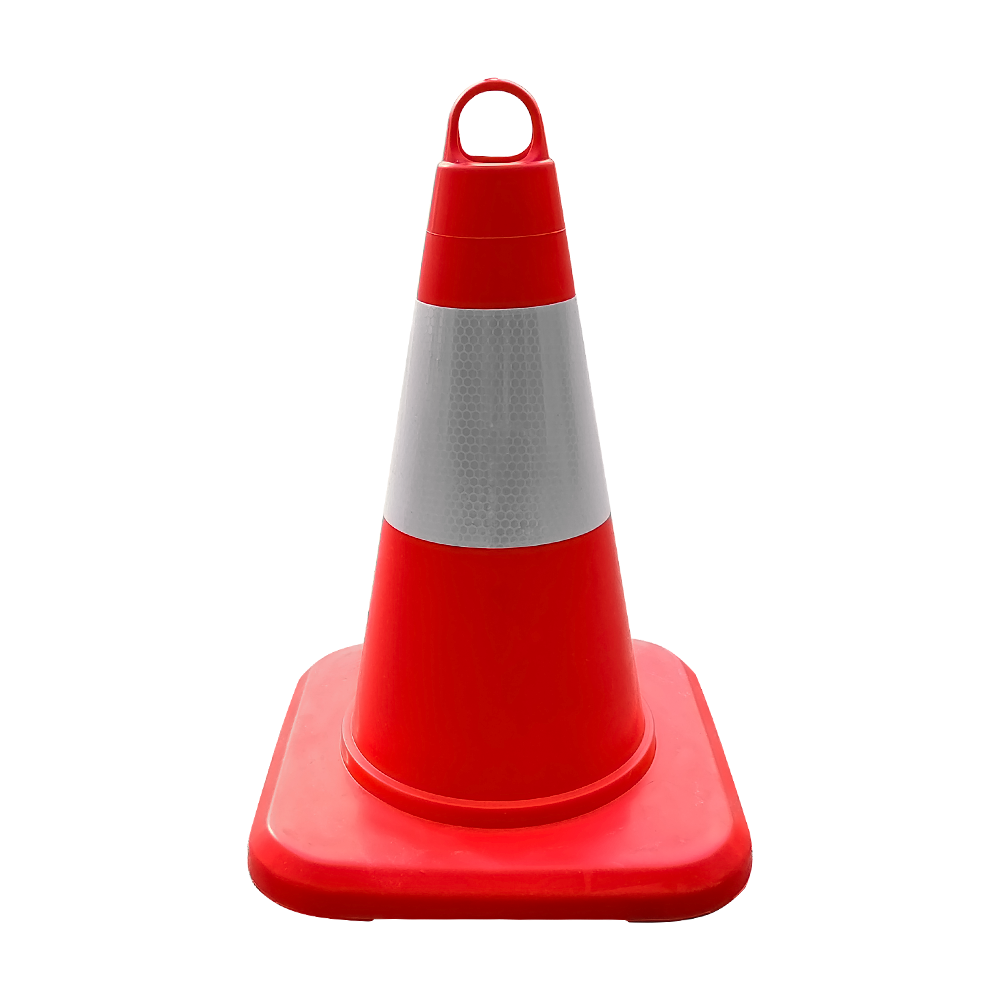 TPE Trafik Konisi 32 cm Tek Reflektifli - Ağırlıksız Trafik Dubası