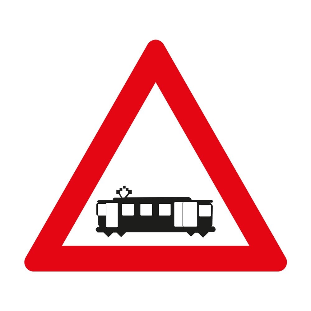 Tramvay Hattı İle Oluşan Kavşak Levhası T-39