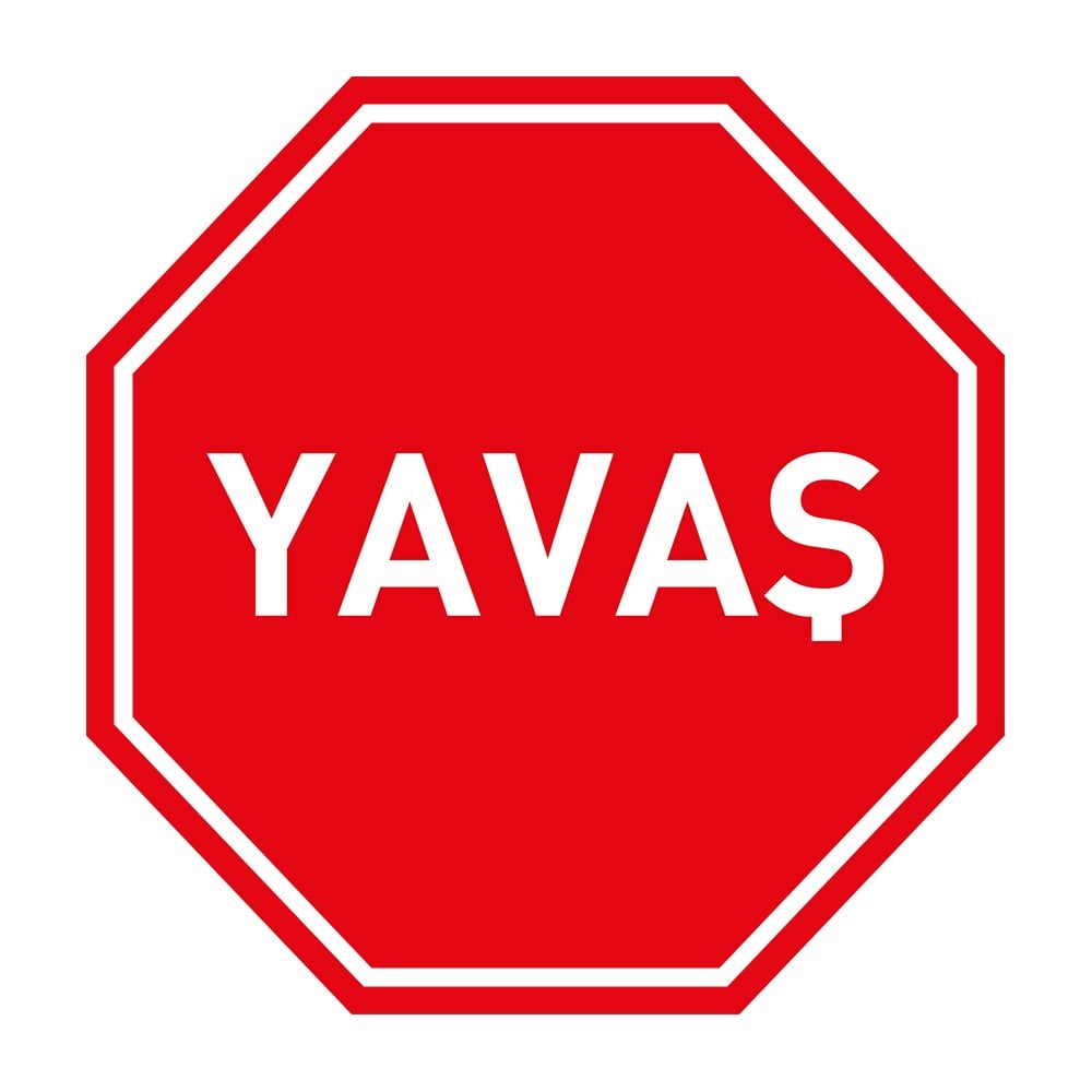 Yavaş Levhası TT-2Trafik Tanzim İşaretleri